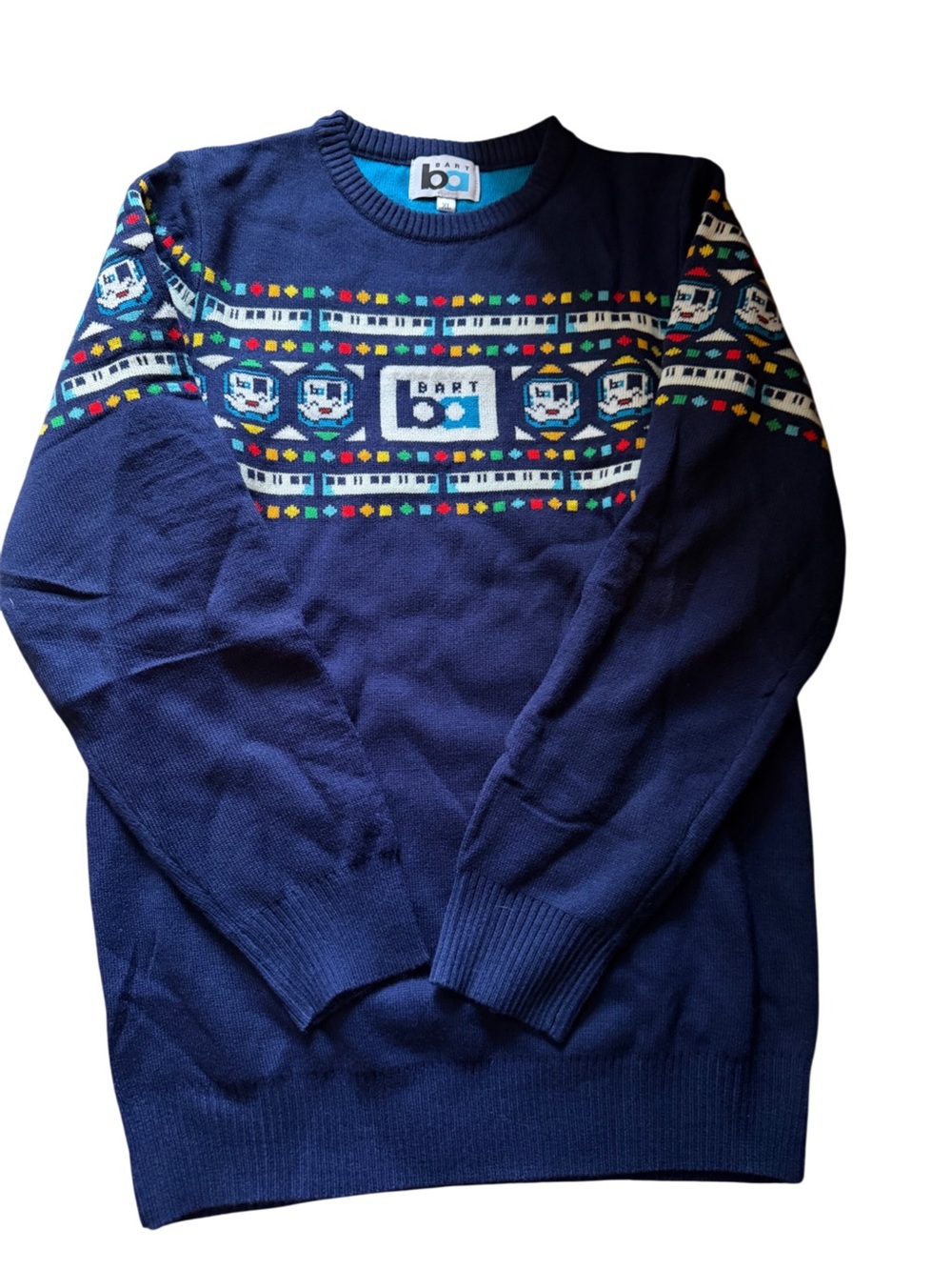 LIMIITED EDITION BART holiday sweater Bay Area Rapid Transit train